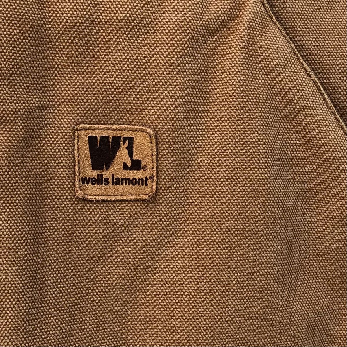 Japanese Brand Wells Lamont Mens Brown Canvas Vest Quilted Lined Full Zip Size US XL / EU 56 / 4 - 11 Thumbnail
