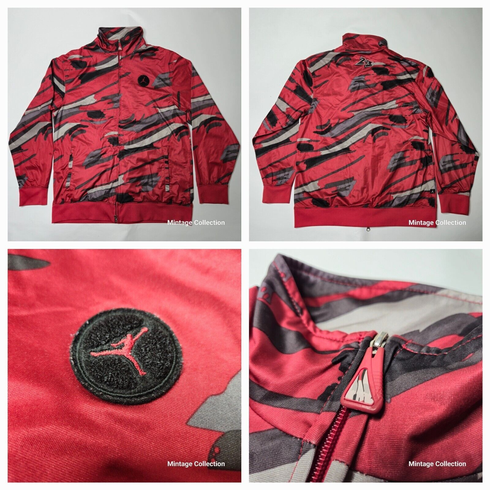 Nike Jumpman Red Jordan VIII 8 Camo Full Zip Track Jacket M