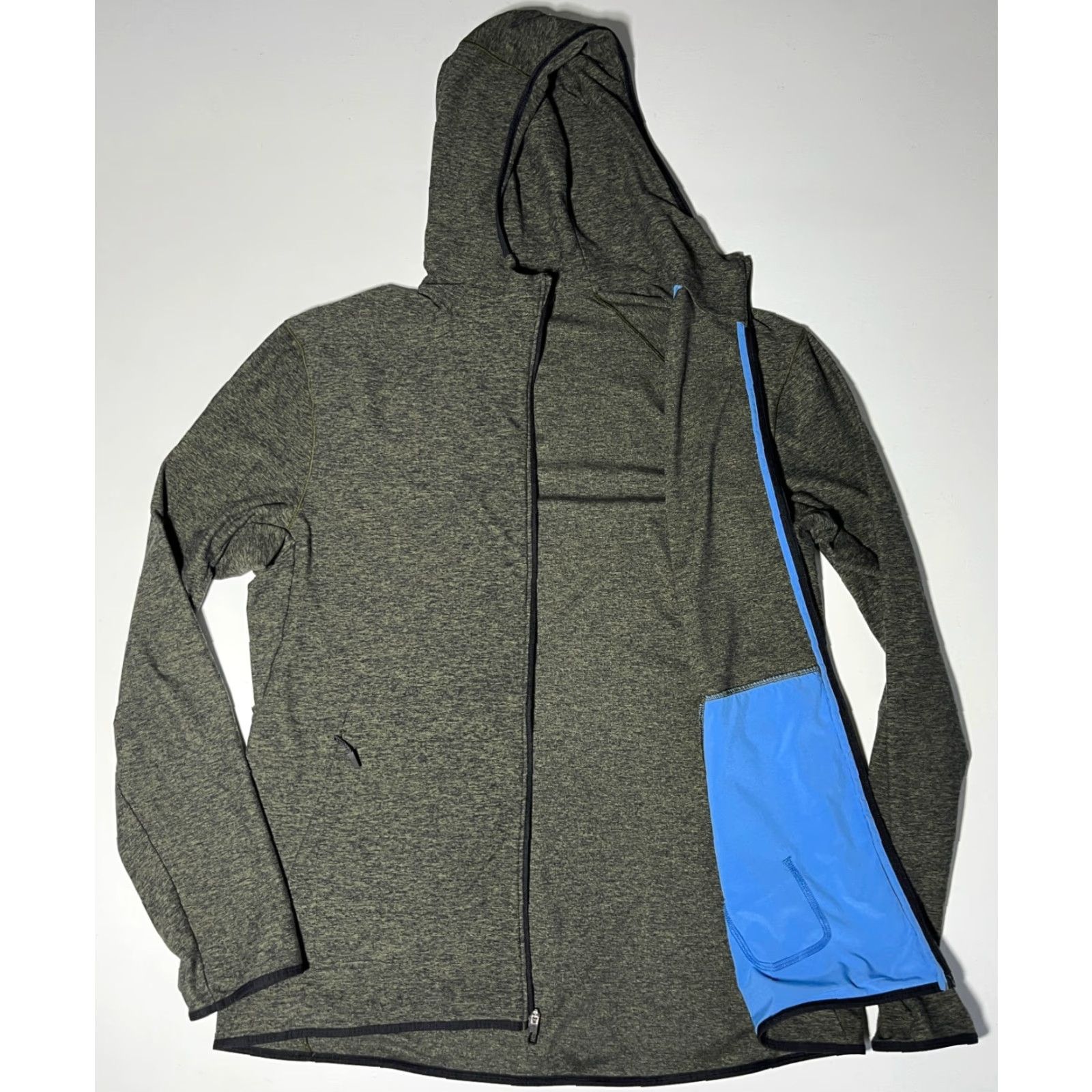 Lululemon Men's Lululemon Surge Warm Full Zip Hoodie LM4669S Heathered Green Sz L Hoodie Mens Full Zip Surge Warm Heathered Green Lululemon LM4669S Size US L / EU 52-54 / 3 - 4 Thumbnail