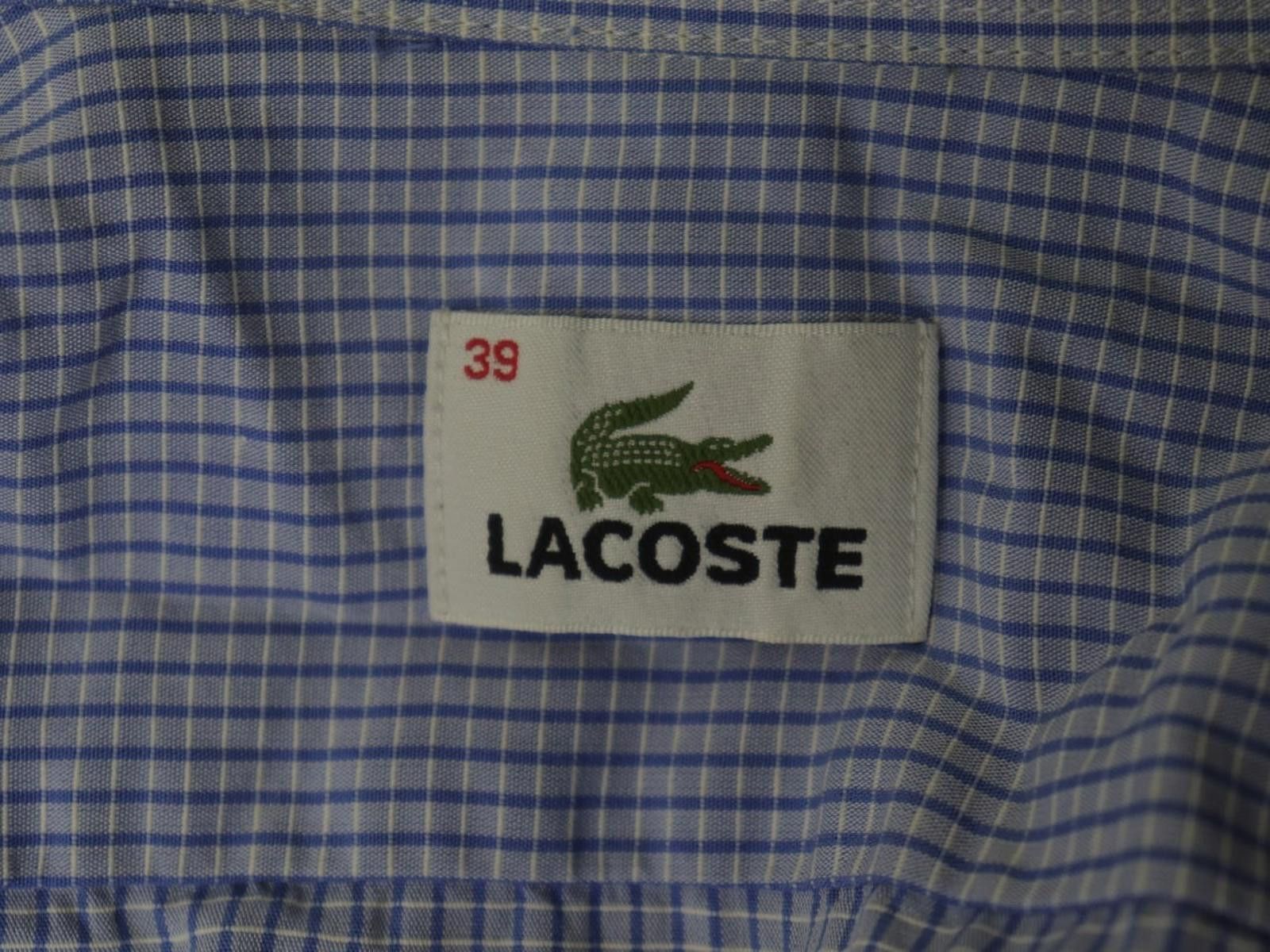 Lacoste Lacoste Blue Plaid 100% Cotton Collared Shirt Size 39 Size US M / EU 48-50 / 2 - 11 Thumbnail