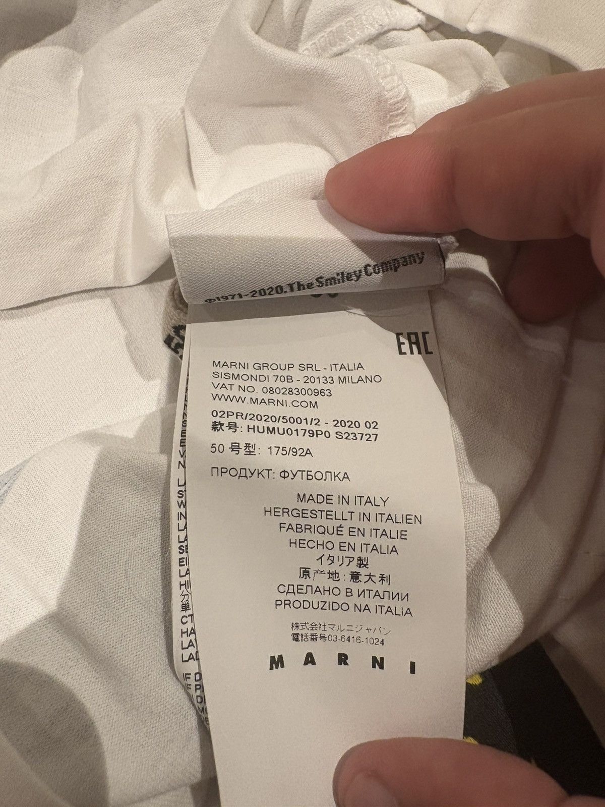 Marni Marbi x smiley tee size 50 Size US M / EU 48-50 / 2 - 8 Thumbnail
