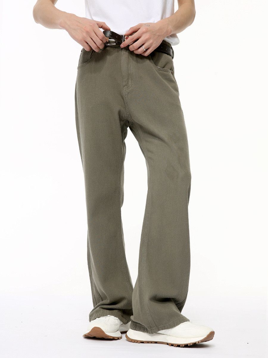 Japanese Brand Retro loose solid color micro flared jeans Size US 32 / EU 48 - 3 Thumbnail