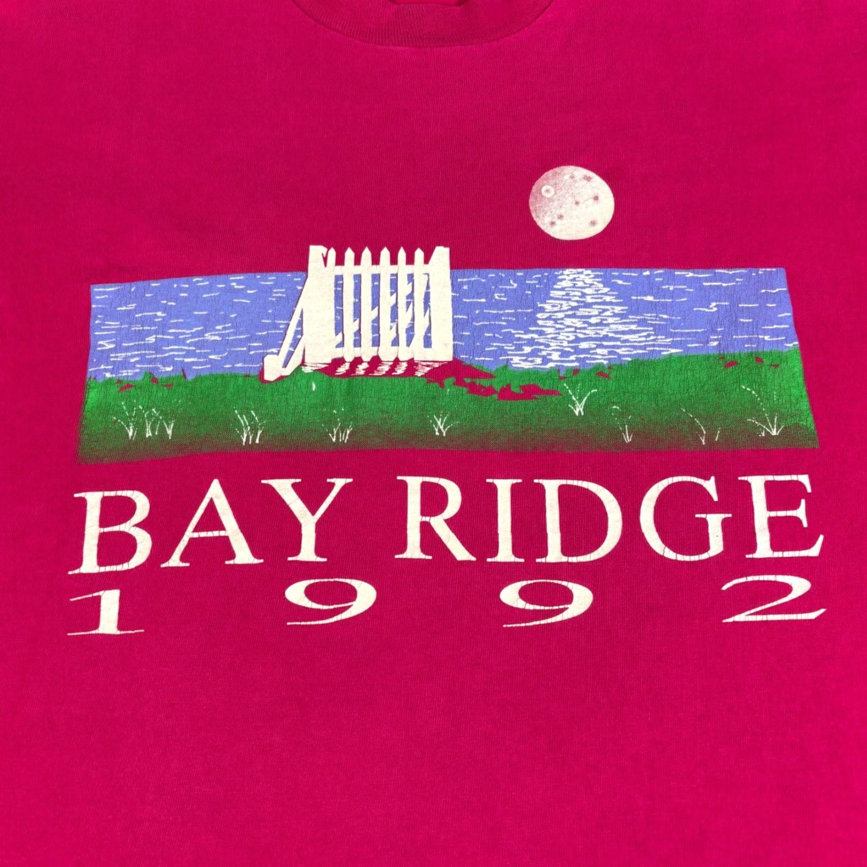 Fruit Of The Loom VINTAGE Bay Ridge 1992 Graphic T Shirt Hot Pink Fruit of the Loom Mens L Size US L / EU 52-54 / 3 - 6 Thumbnail