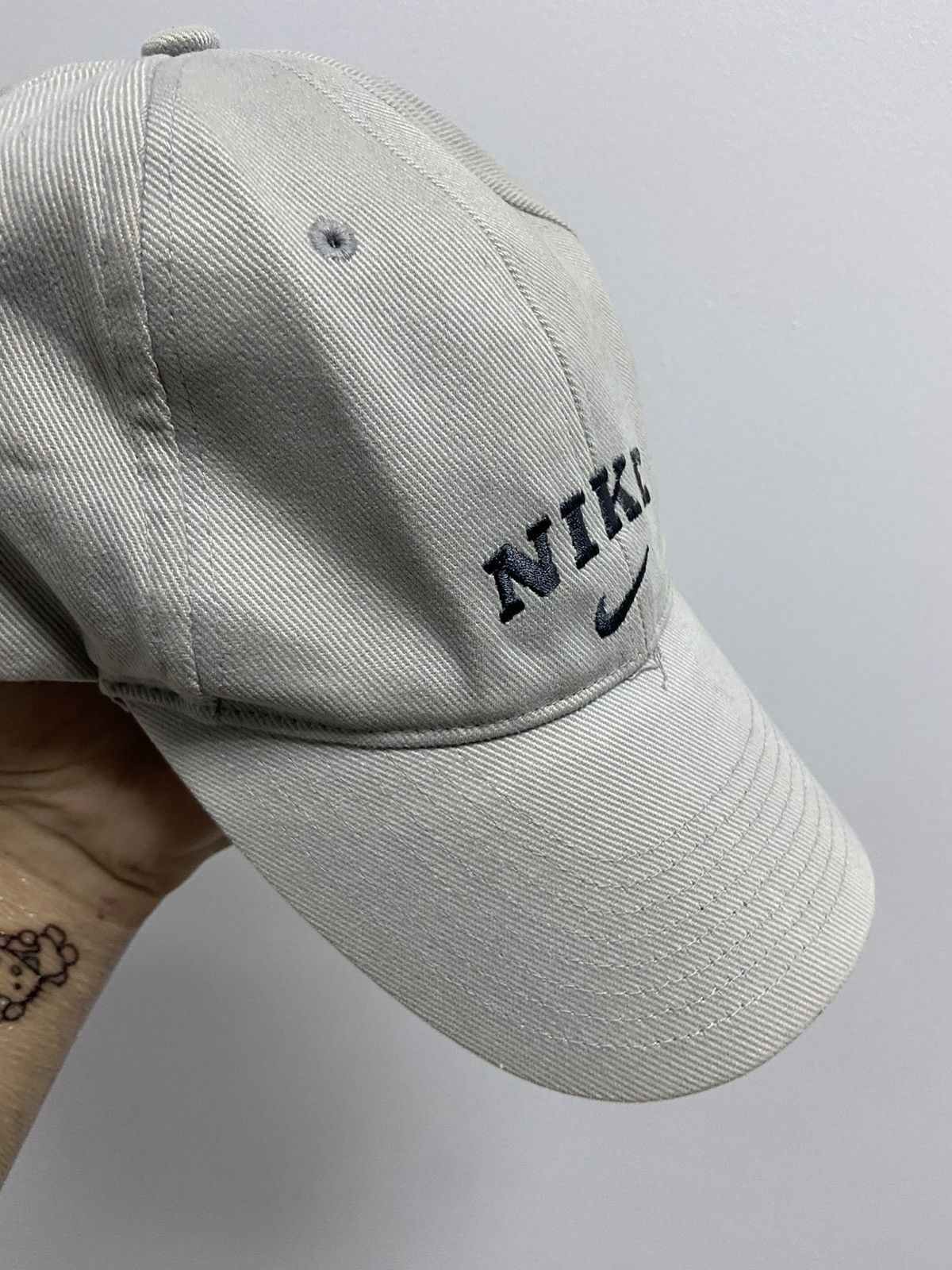 Nike × Vintage Nike Cap Vintage Small Logo Skate Y2K Style Drill Size ONE SIZE - 10 Thumbnail