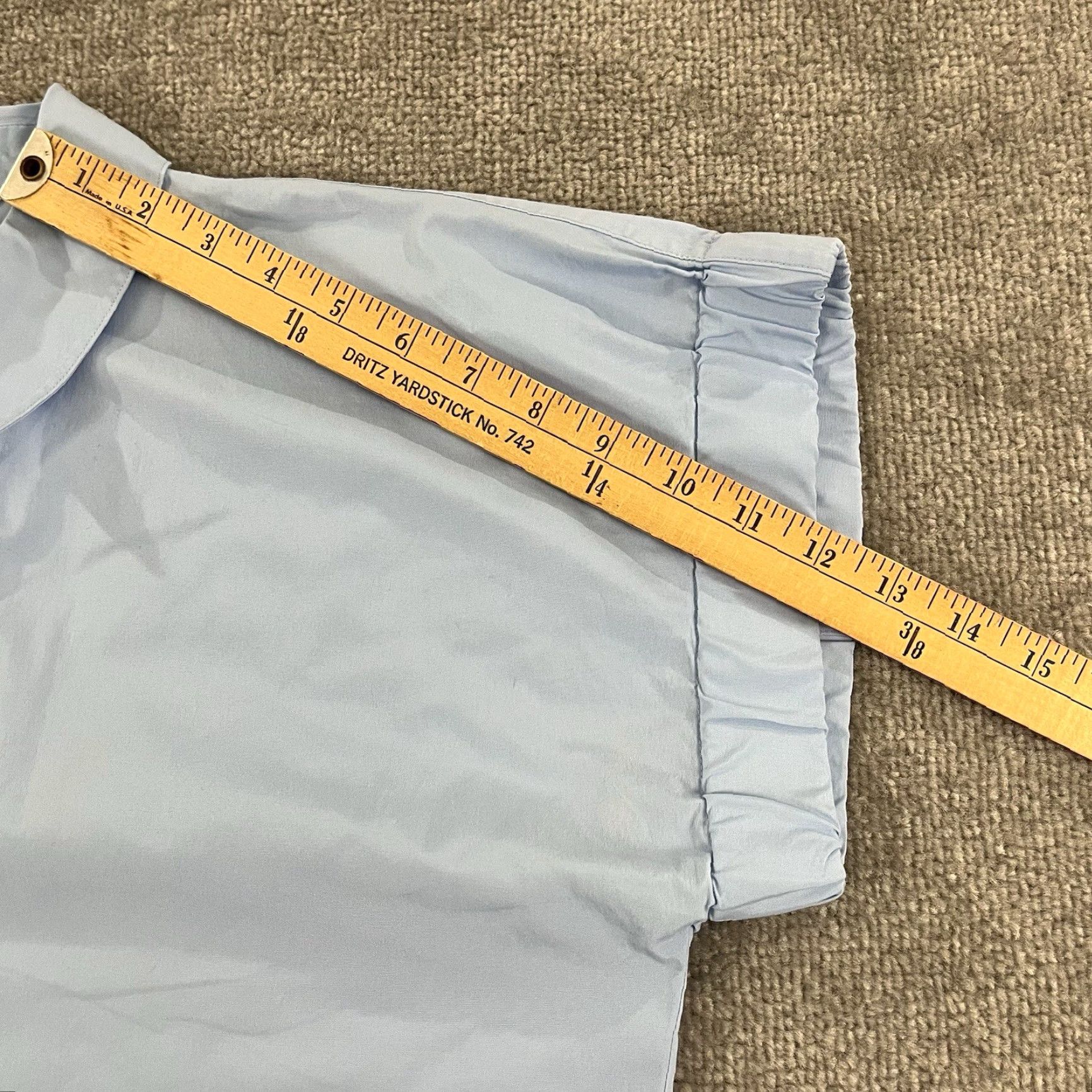 Veronica Beard VERONICA BEARD Shirt Womens Size 12 Blue Short Sleeve Button-Up Casual Workwear Size XL / US 12-14 / IT 48-50 - 5 Thumbnail