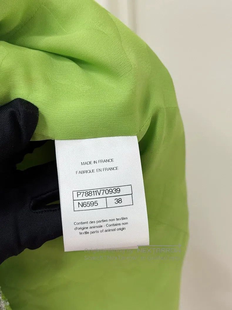 Chanel Chanel Holiday Series Popular Green Tweed Coat Size XS / US 0-2 / IT 36-38 - 5 Thumbnail