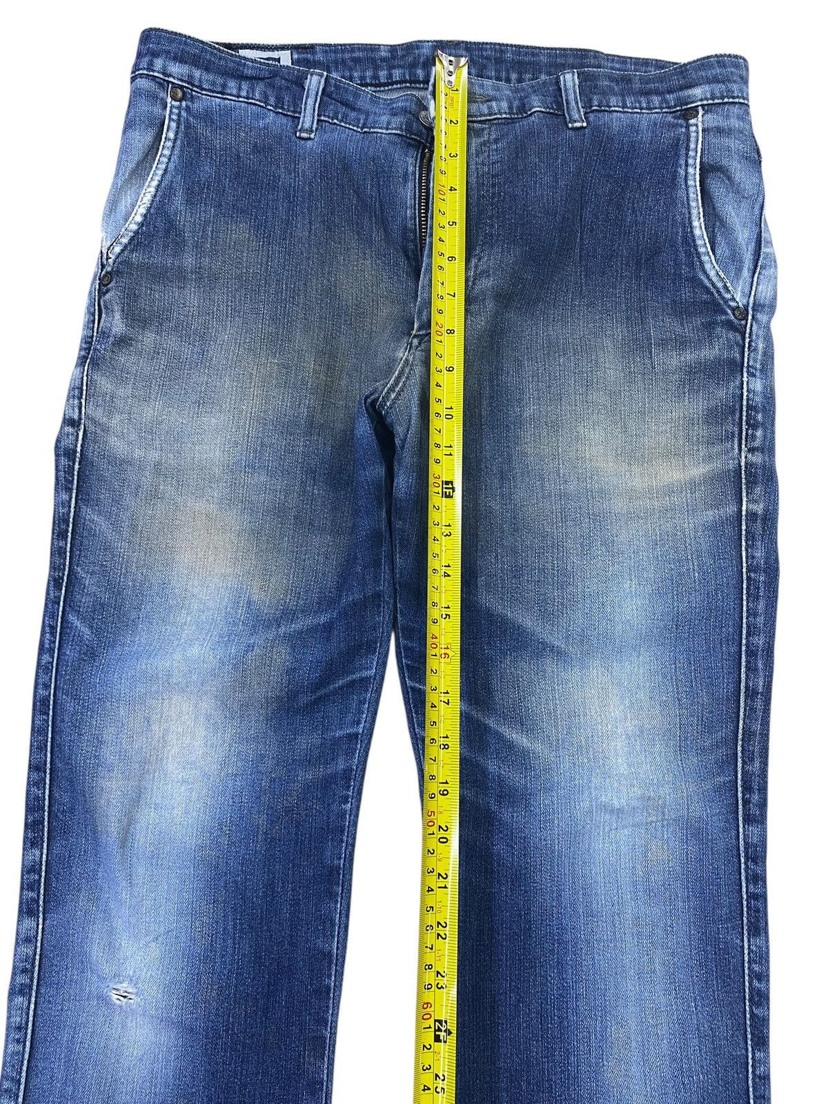 Edwin Vintage Edwin Whiskers Faded Blue Wash Style Loose Jeans Size US 33 - 6 Thumbnail
