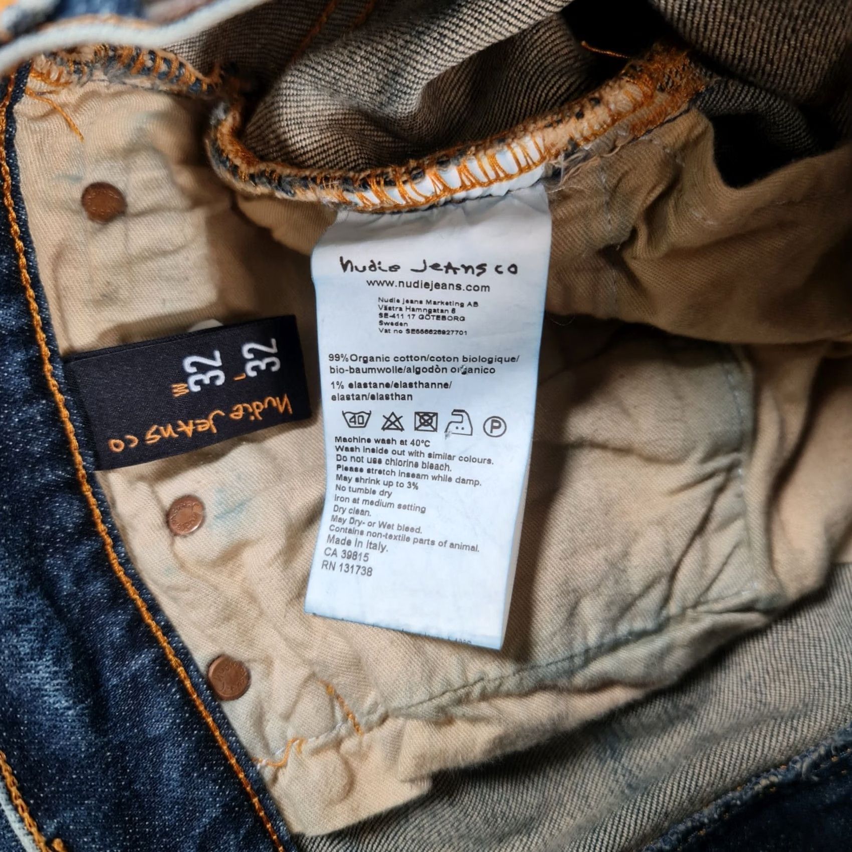 Nudie Jeans Nudie Jeans Nudie Thin Finn Jeans Mens W32 L30 Blue Denim Skinny Stretch Denim Zip Button 5-Pocket Logo Slim Vintage No N/A Size US 32 / EU 48 - 6 Thumbnail