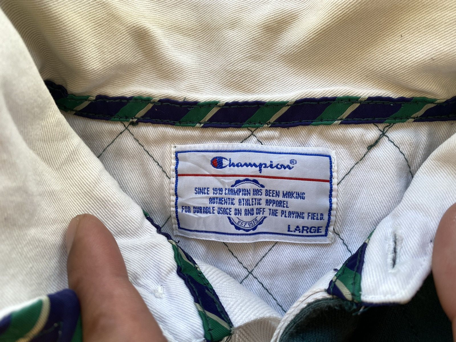 Champion × Vintage Vintage Champion Polo Shirt Long Sleeve Size US L / EU 52-54 / 3 - 6 Thumbnail