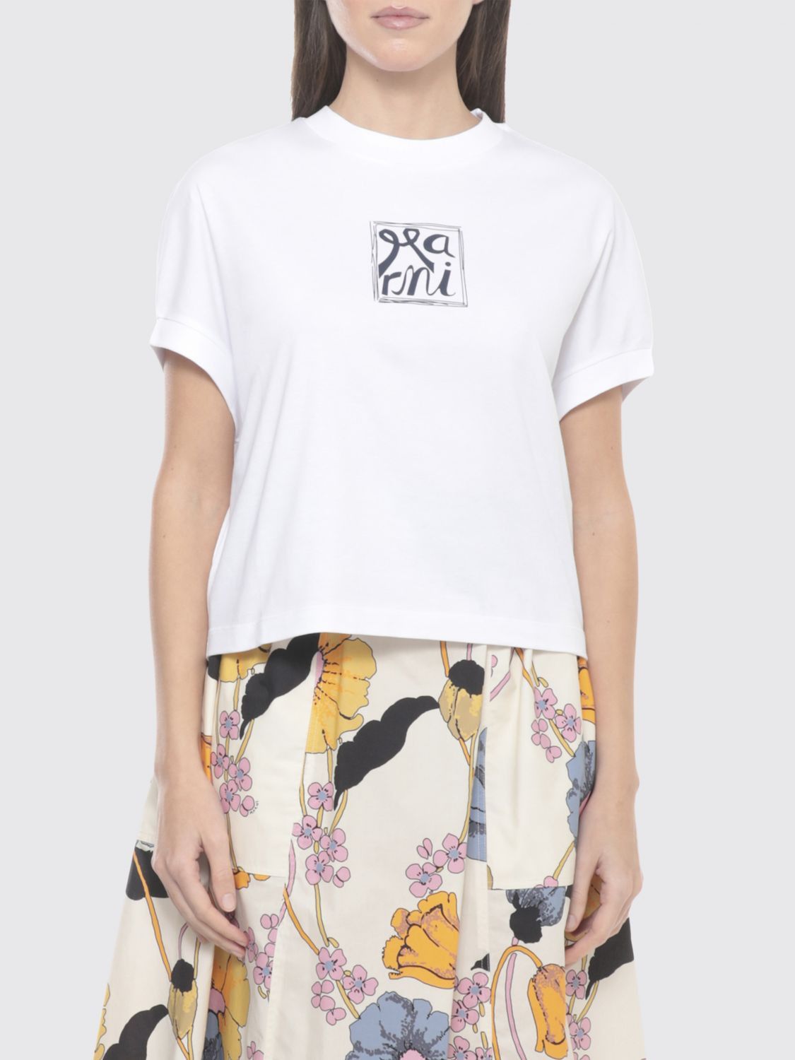 Marni Marni T-Shirt Woman White Size XS / US 0-2 / IT 36-38 - 1 Thumbnail