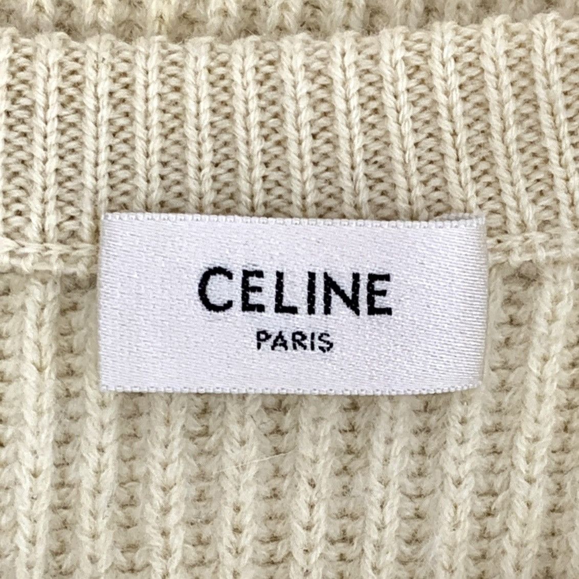 Celine Celine Light Yellow Triomphe Long Sleeve Knit Sweater K26WX Size M / US 6-8 / IT 42-44 - 5 Thumbnail