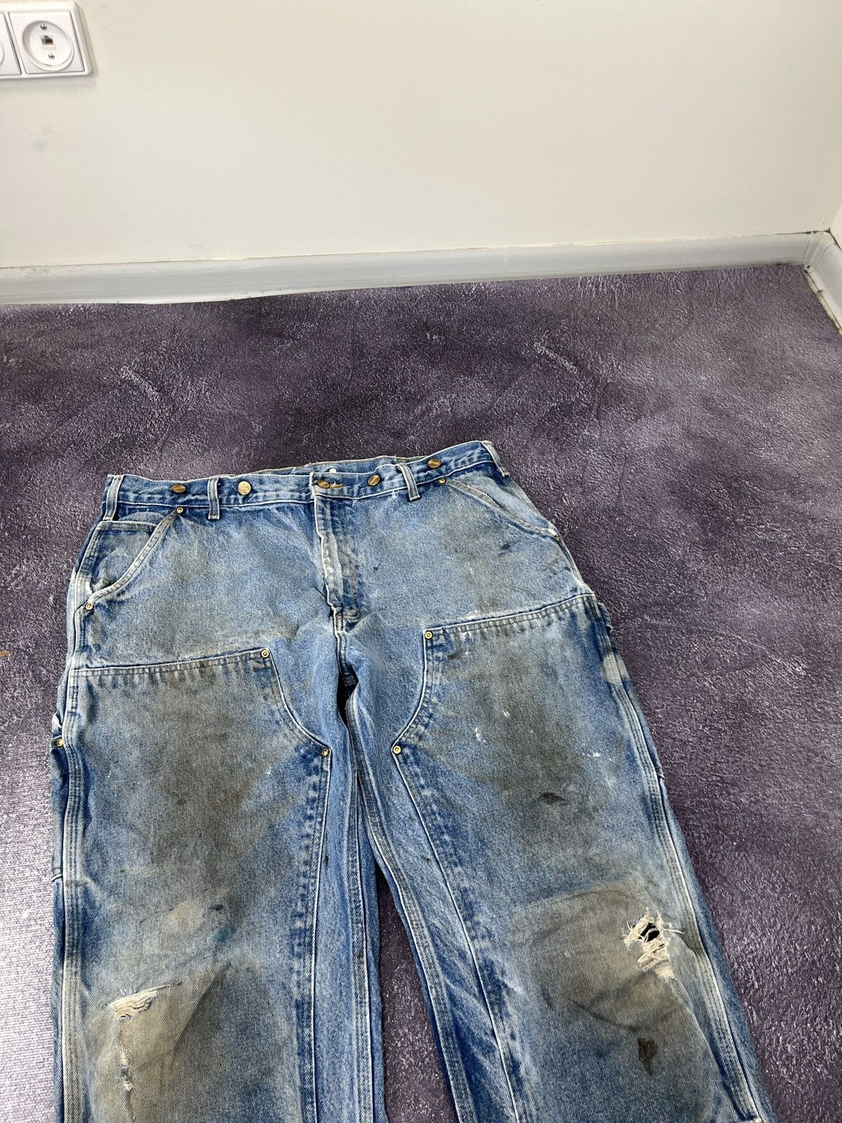 Carhartt Vintage 90s Carhartt Double Knee Faded Baggy Pants Jeans Size US 40 / EU 56 - 6 Thumbnail