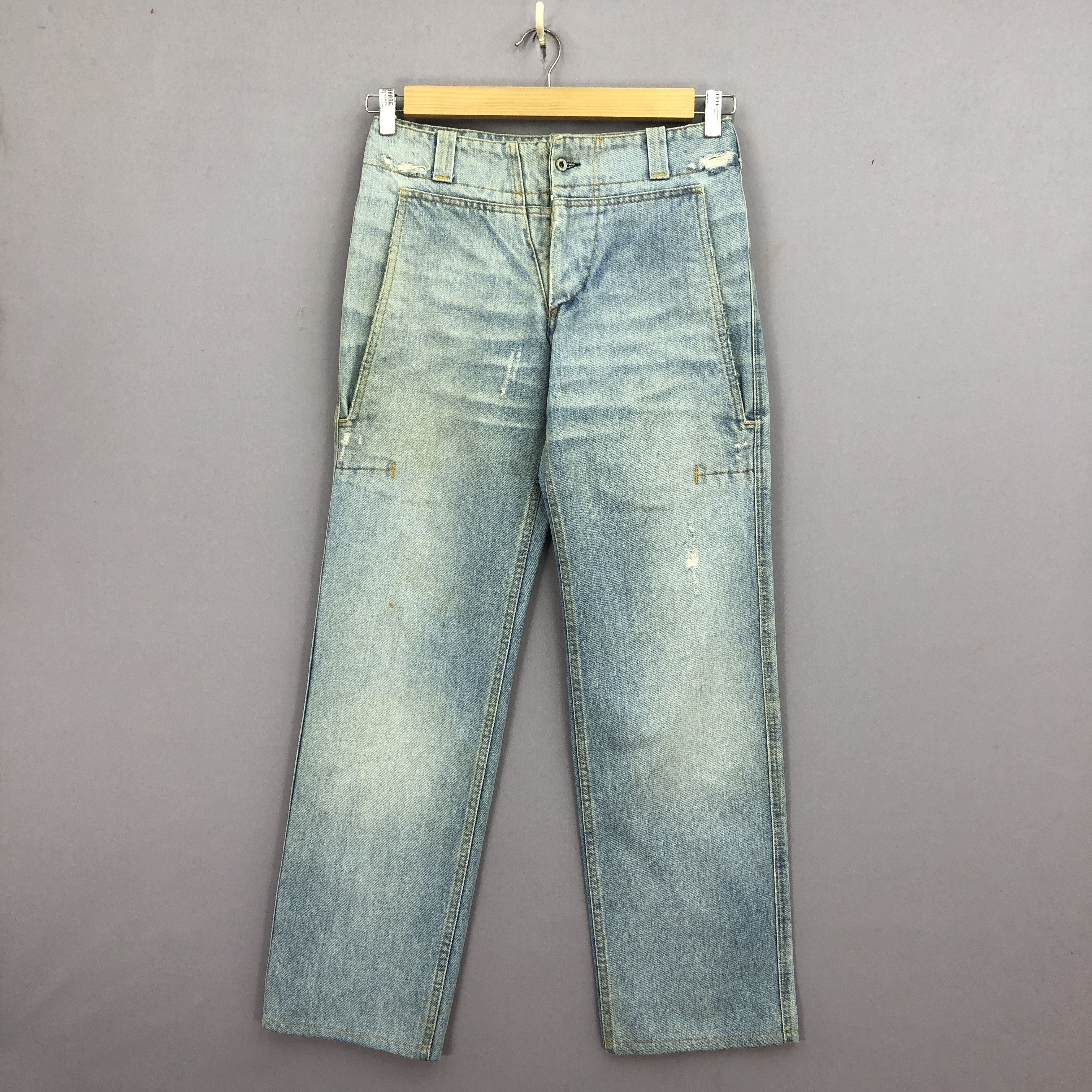 Helmut Lang × Vintage Vintage 90s Helmut Lang Faded Jeans Light Wash Denim Size 26" / US 2 / IT 38 - 1 Thumbnail