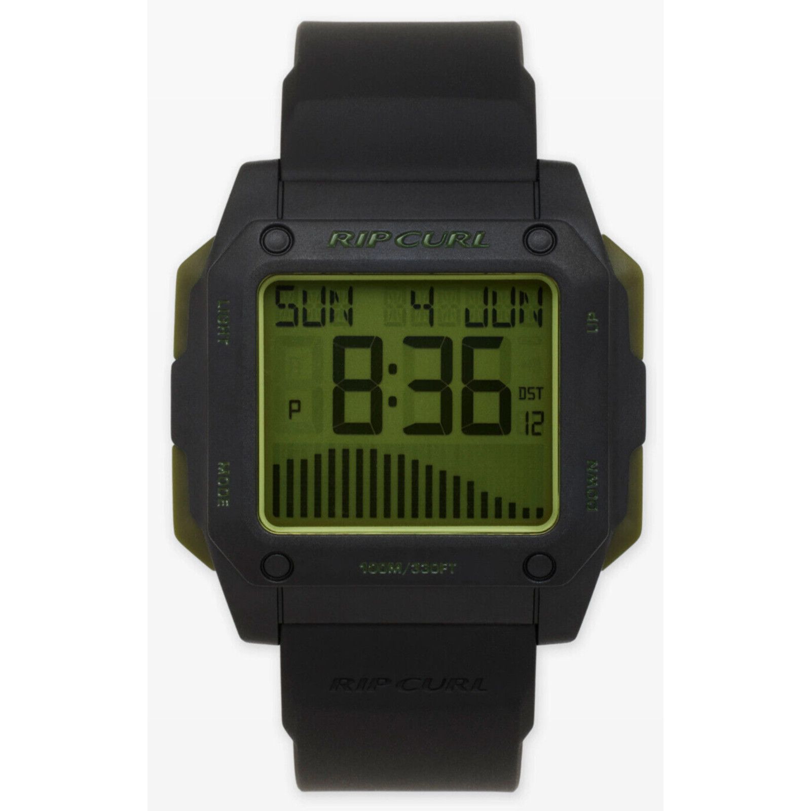 Rip Curl Rip Curl Mens Odyssey Surf Tide Digital Watch in Black/Olive Size ONE SIZE - 1 Thumbnail