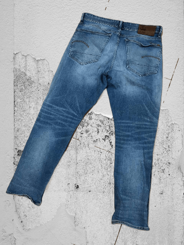 G-Star × Japanese Brand Crazy Crash Dirty Baggy Faded Jean Japan Avant Garde Style Size US 32 / EU 48 - 1 Thumbnail