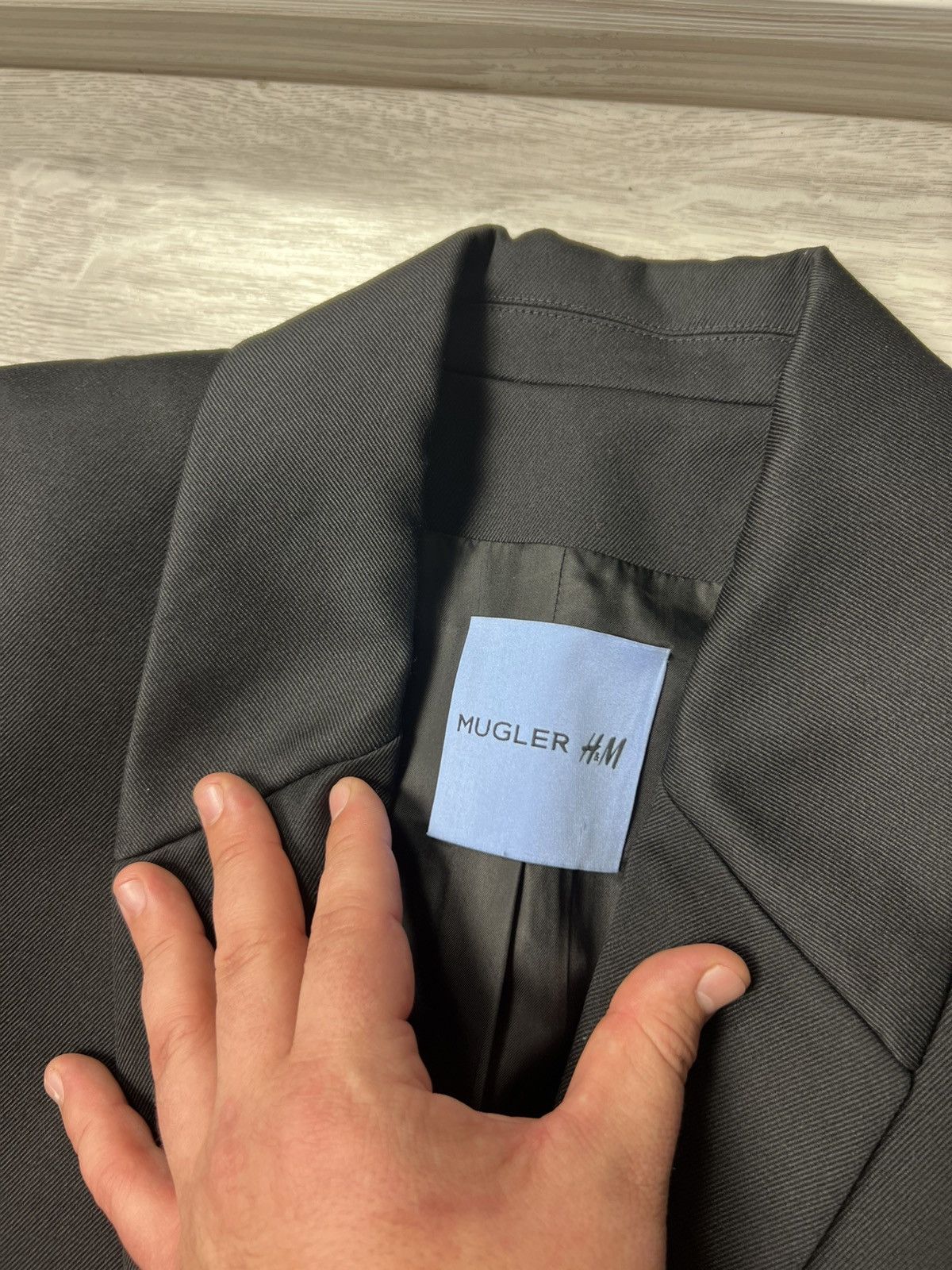 H&M × Mugler THIERRY MUGLER x H&M DEFINED WAIST WOOL BLAZER JACKET MEN’S Size 48R - 16 Thumbnail