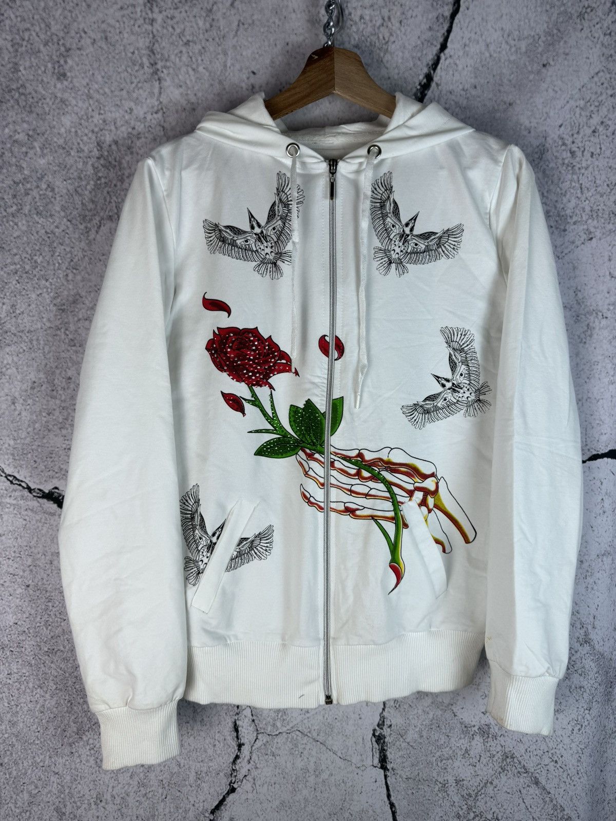 Ed Hardy Vintage Y2K Crazy Ed Hardy Zip Up Hoodie Size US S / EU 44-46 / 1 - 2 Thumbnail