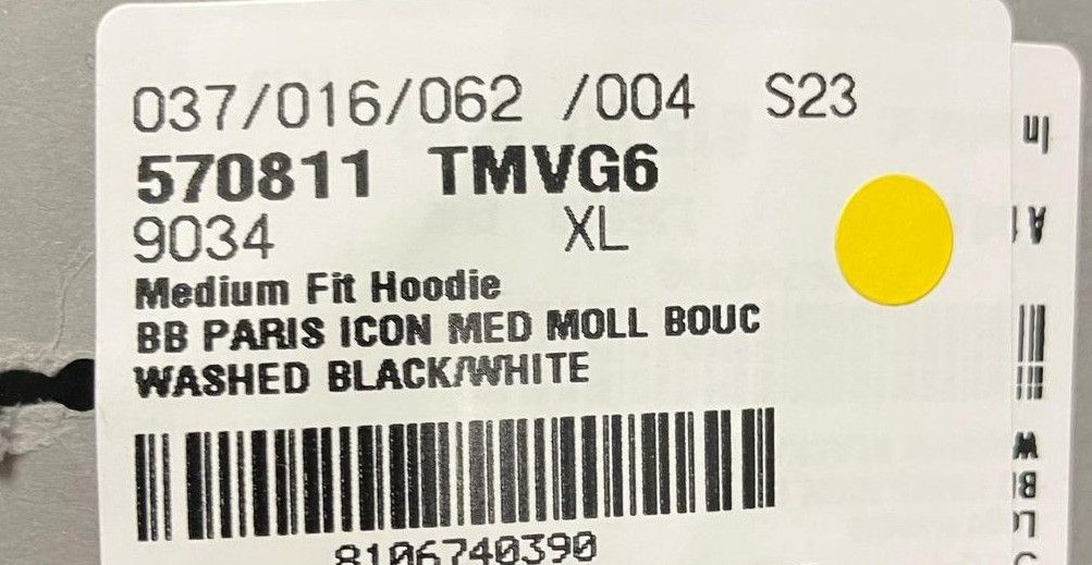 Balenciaga o1mt1gz0225 BB Paris Icon Hoodie Medium Fit in Black/White Size US XL / EU 56 / 4 - 7 Thumbnail