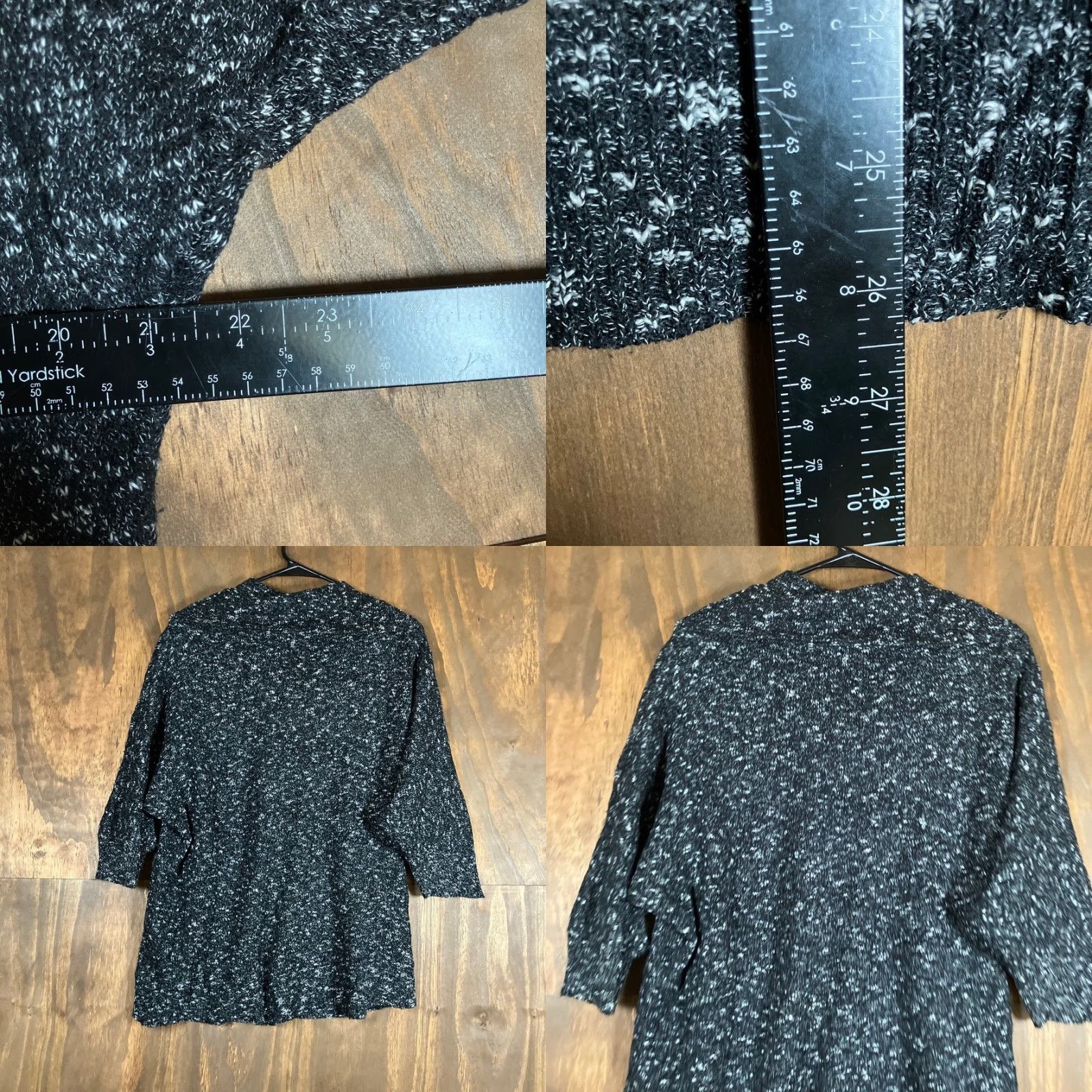 Vintage Christopher & Banks Womens Sweater Black Snowflake 3/4 Sleeve Large Knit Pullover Winter Women L Cowl Neck Regular-Size Size L / US 10 / IT 46 - 8 Thumbnail
