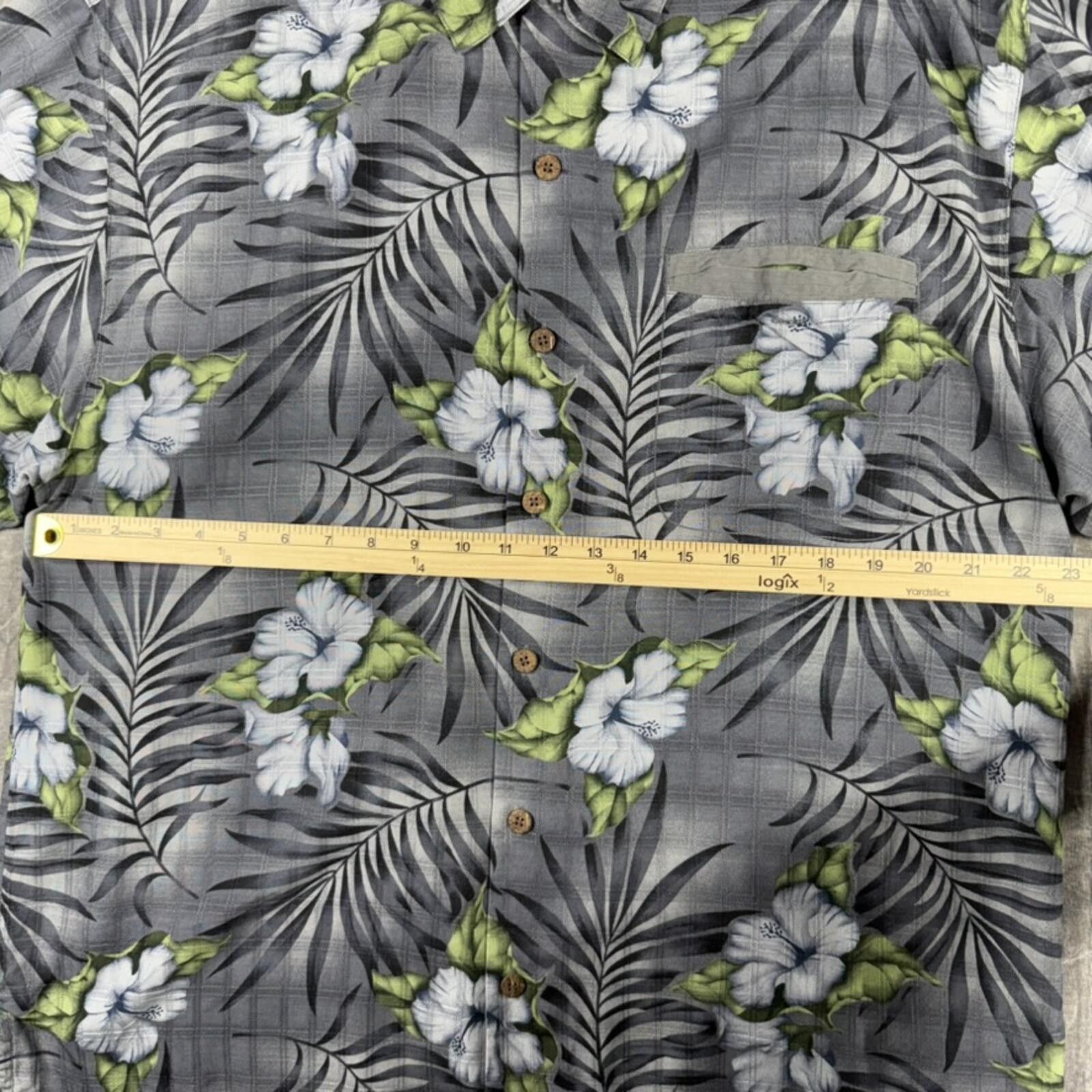 Tommy Bahama Tommy Bahama Shirt Men's M Grey Flowers Silk VTG Size US M / EU 48-50 / 2 - 4 Thumbnail