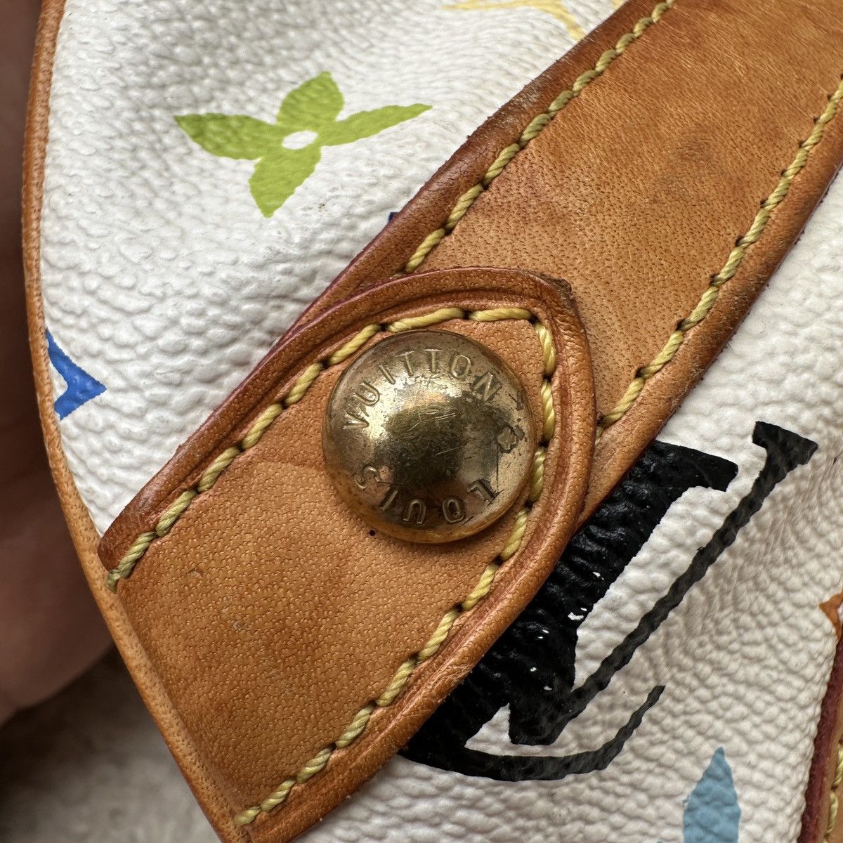 Louis Vuitton × Takashi Murakami Auth Louis Vuitton x Takashi Murakami Multicolore Leonor Bag Size ONE SIZE - 5 Thumbnail