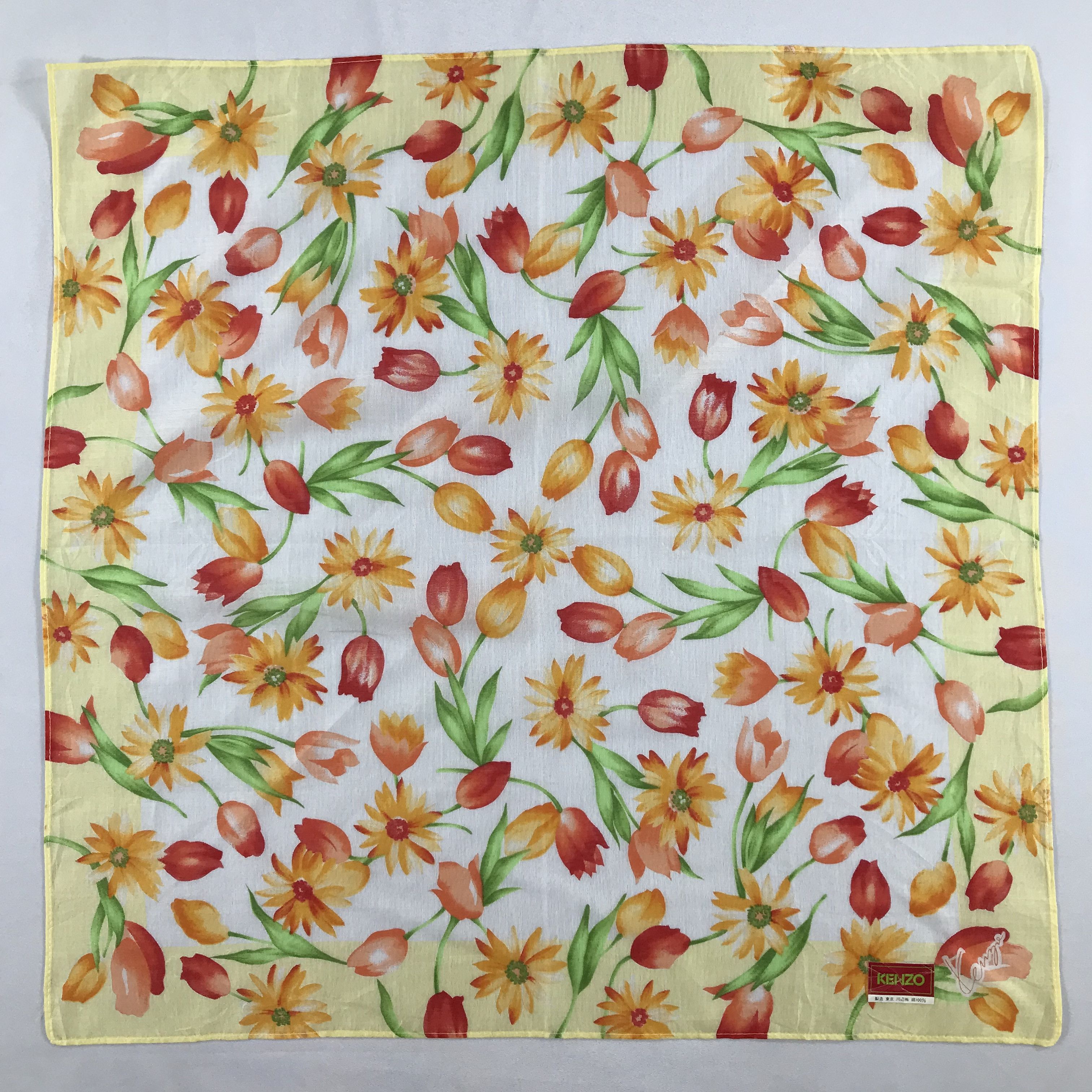 Kenzo × Vintage Kenzo Bandana / Handkerchief / Neckerchief - S2397 Size ONE SIZE - 1 Thumbnail