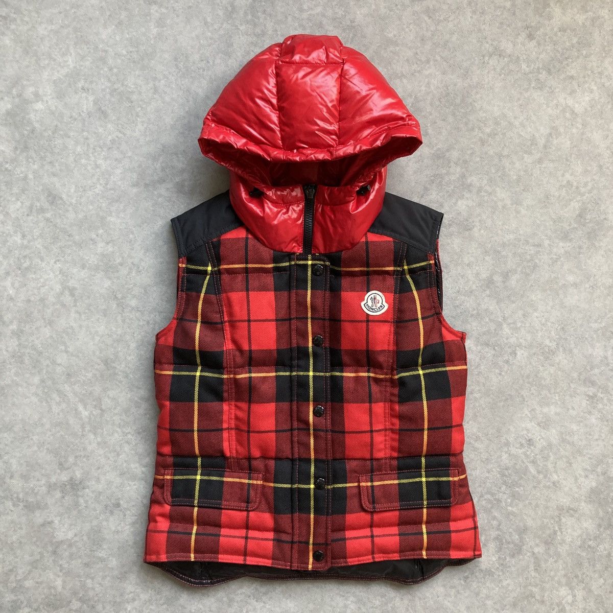 image of Moncler Puffer Vest in Red, Women's (Size Small)