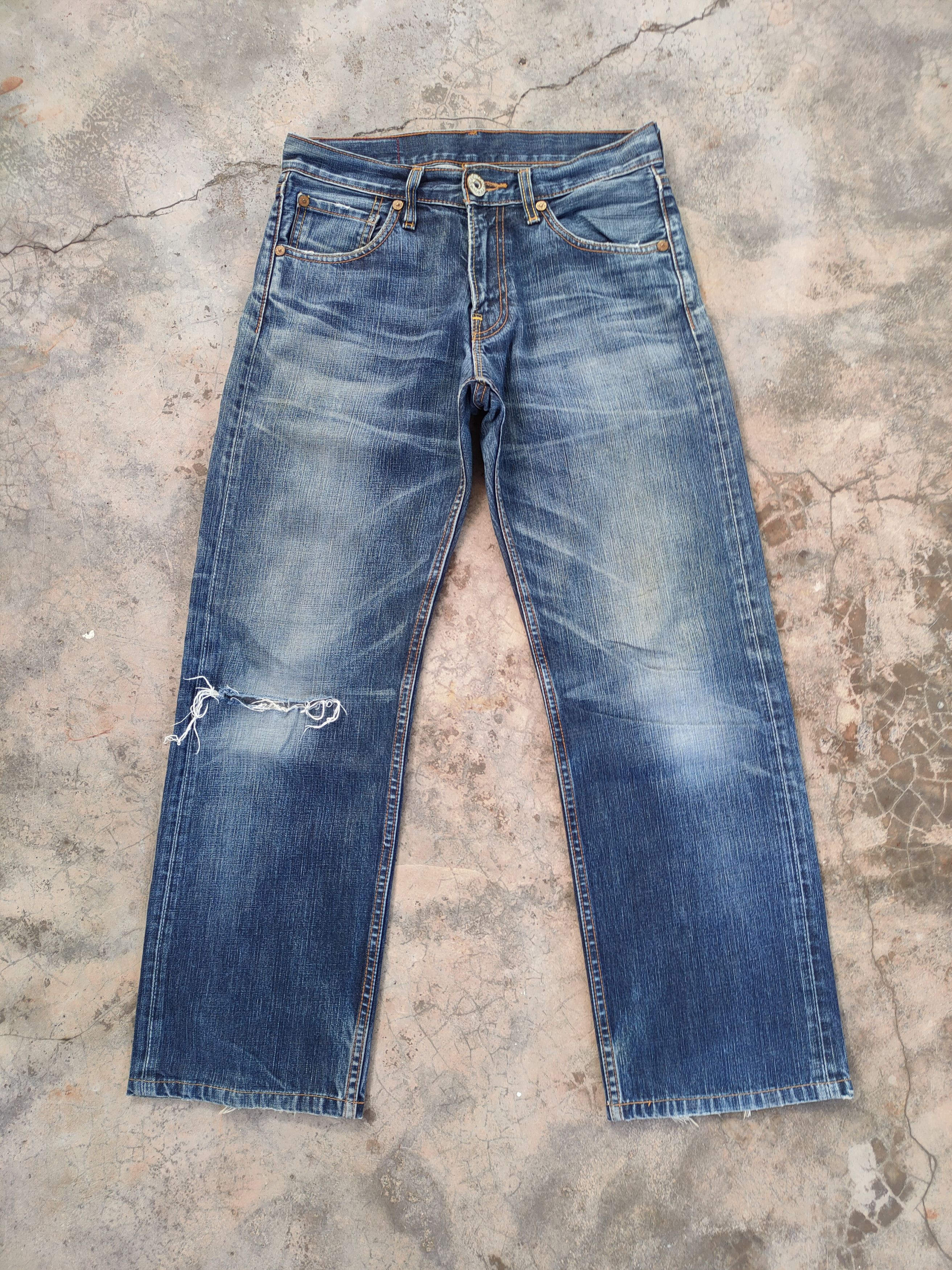 image of Vintage Levi's 503 Faded Distressed Denim Jean Pants in Faded Blue, Men's (Size 30)
