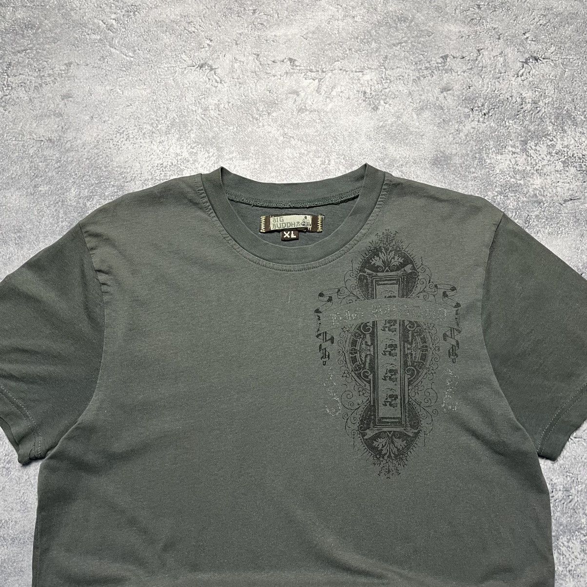 Affliction × Vintage Vintage Big Buddha Affliction Style Tee Distressed Y2K Size US XL / EU 56 / 4 - 2 Thumbnail
