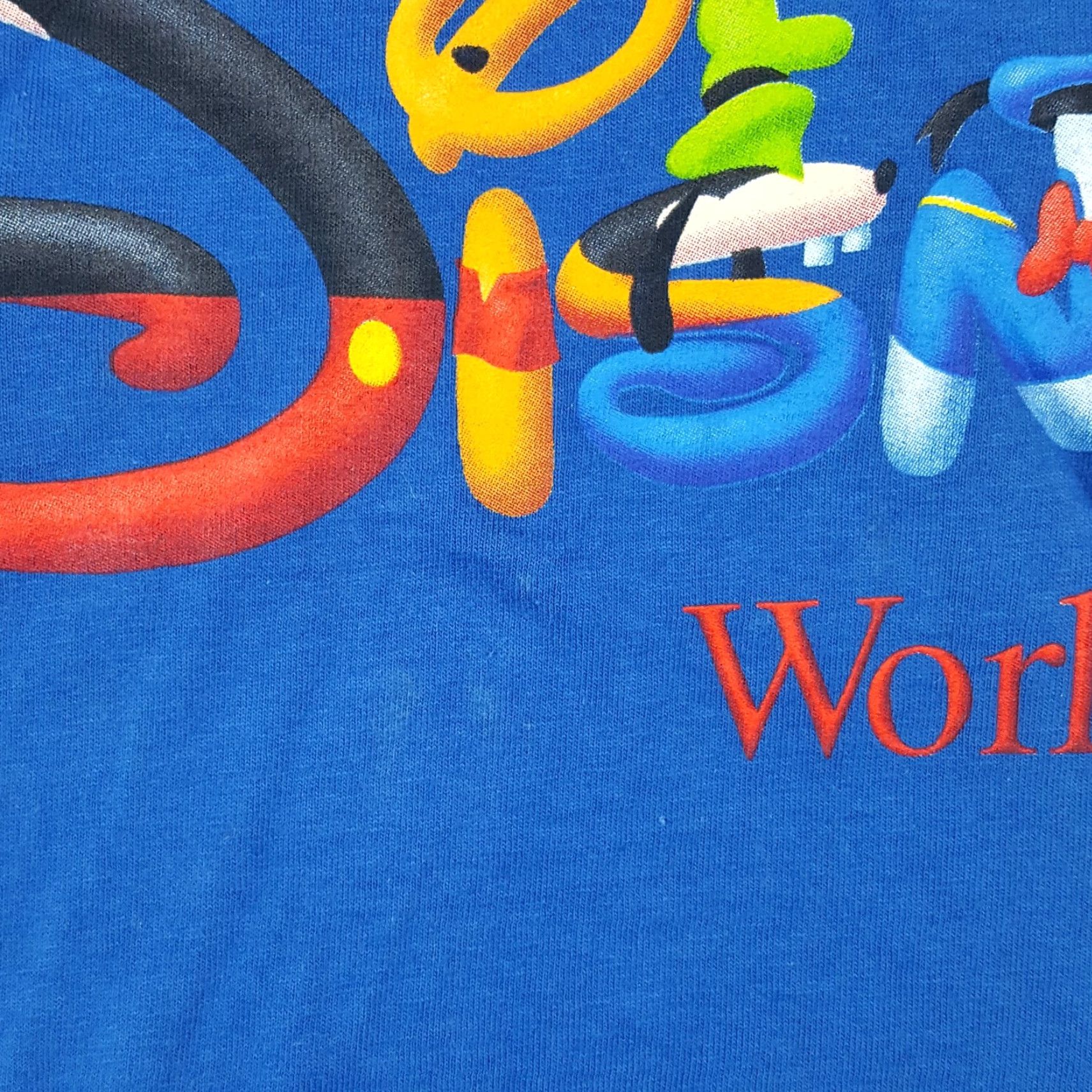 Disney Vintage Disney Mickey Mouse T-Shirt Men Large Blue 90s Retro Theme Park Cartoon Size US L / EU 52-54 / 3 - 4 Thumbnail