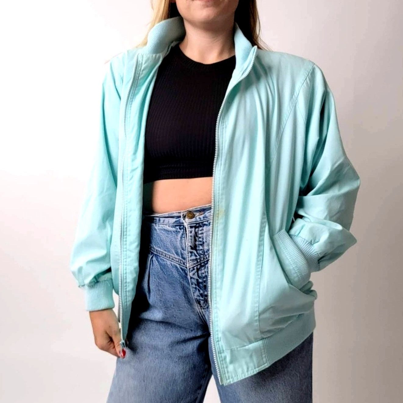 Vintage Vintage 90s Lightweight Bomber Jacket - S Size S / US 4 / IT 40 - 2 Thumbnail