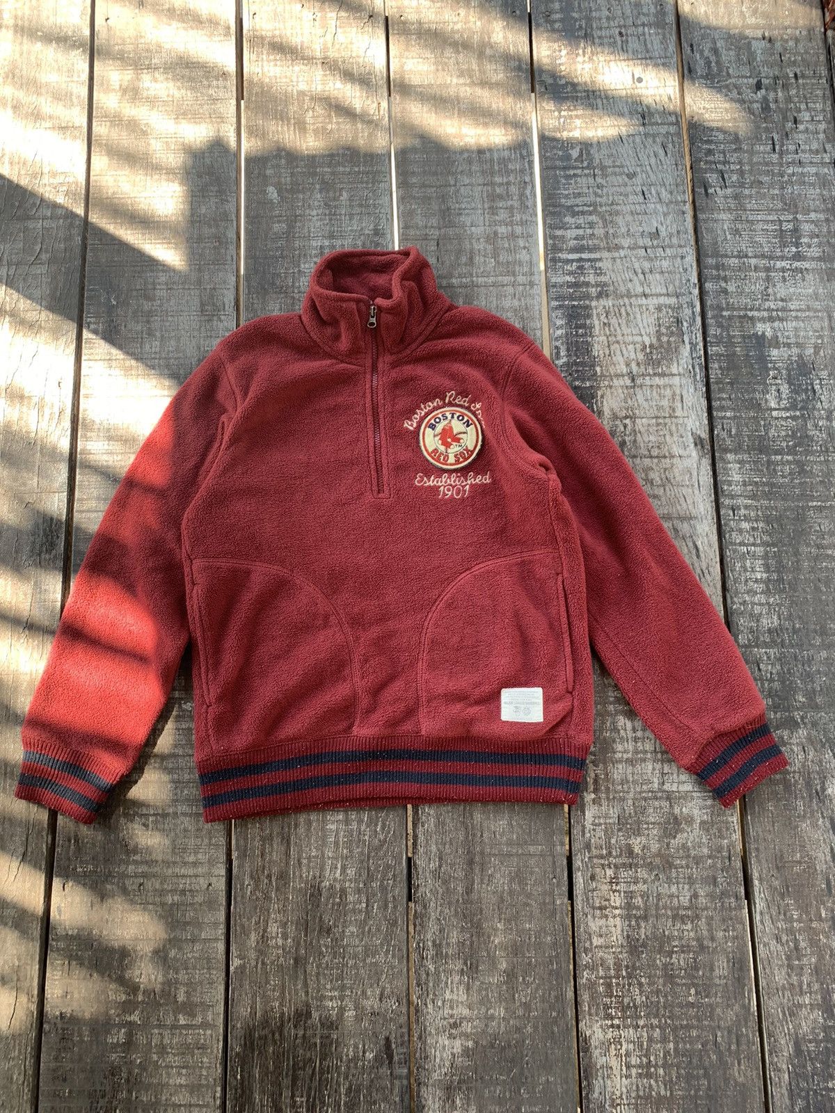 Uniqlo mlb fleece half zipper nice design