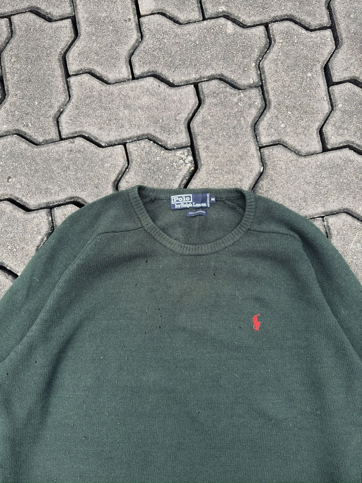 Ralph Lauren Vintage Trashed Polo Ralph Lauren Lambswool Knitwear Sweater Size US M / EU 48-50 / 2 - 2 Thumbnail