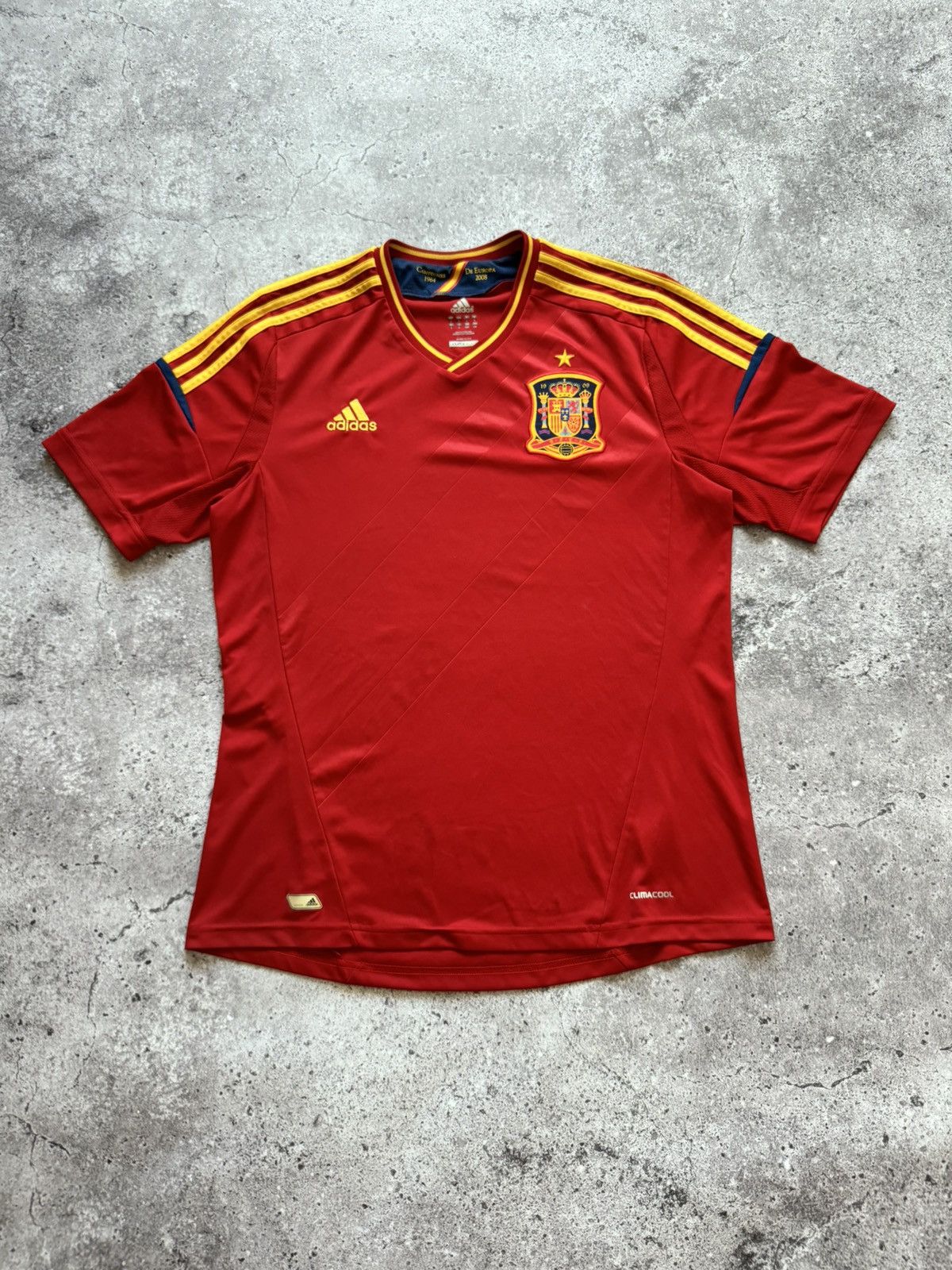 Adidas 🔥ADIDAS SPAIN EURO 2012 HOME SOCCER JERSEY SHIRT Size US L / EU 52-54 / 3 - 2 Thumbnail
