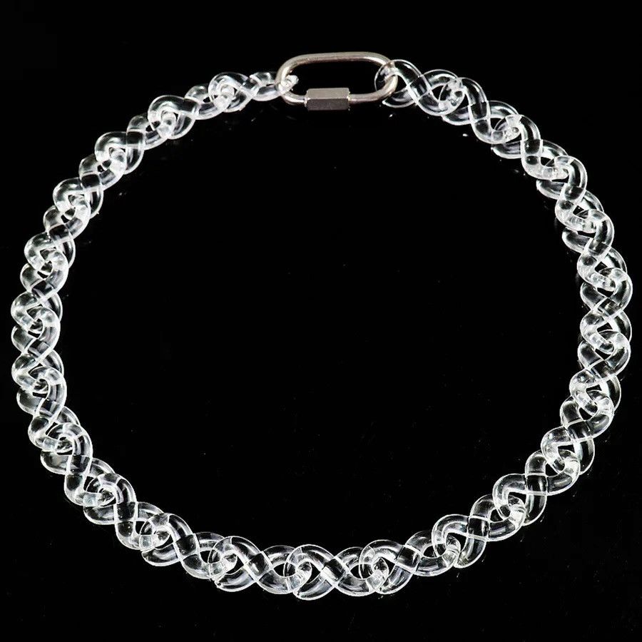 Vintage Transparent Acrylic Link Necklace Size ONE SIZE - 3 Thumbnail