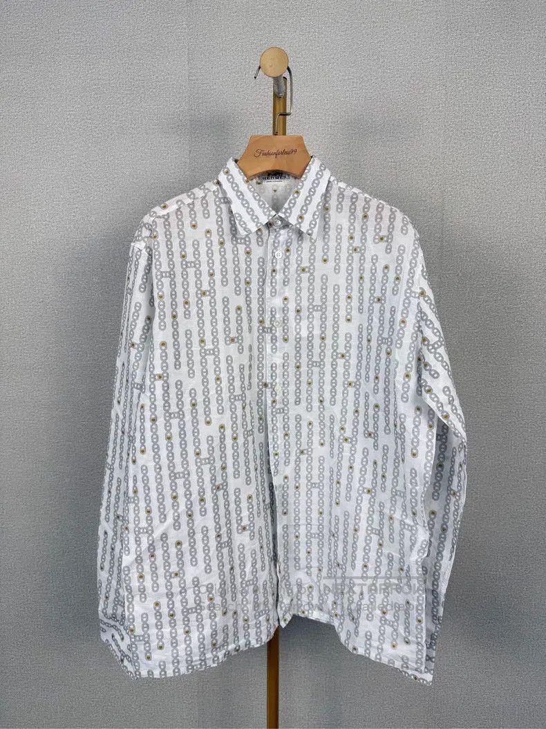 Hermes Hermes All-over printed long-sleeved shirt Size US XXS / EU 40 - 1 Thumbnail