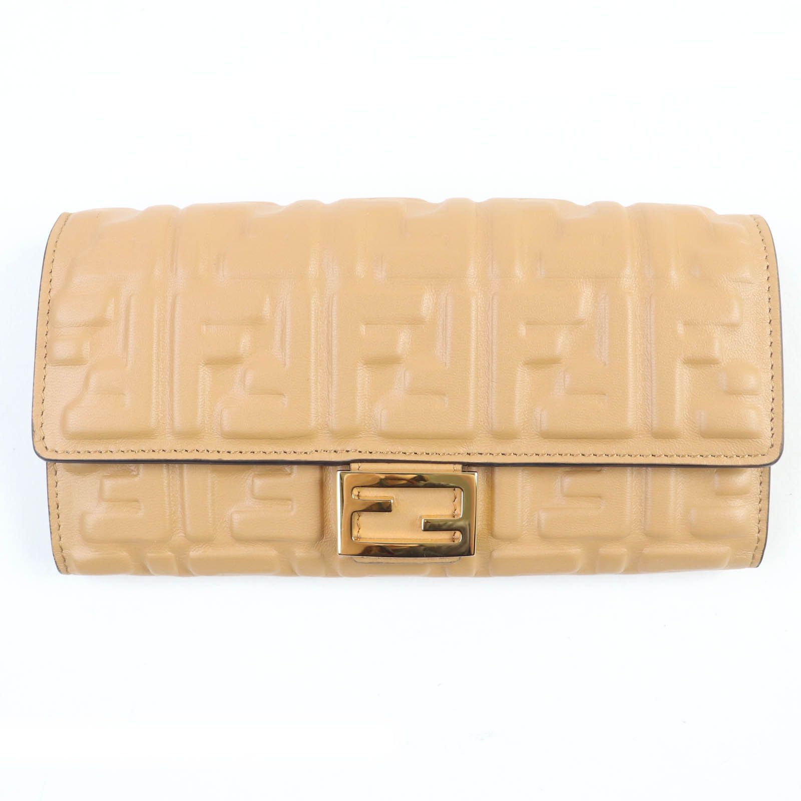 Fendi Fendi FFMetal Baguette Continental Leather Long Wallet Leather Long Wallet 8M0251 DUTY FREE for USA