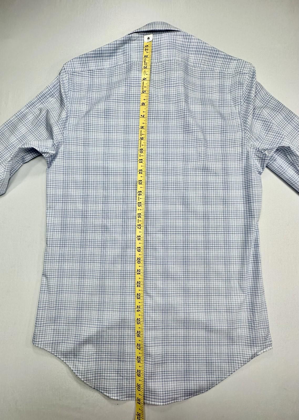 Calvin Klein Calvin Klein Blue Checked Slim Fit Stretch Button Down S Size US S / EU 44-46 / 1 - 5 Thumbnail