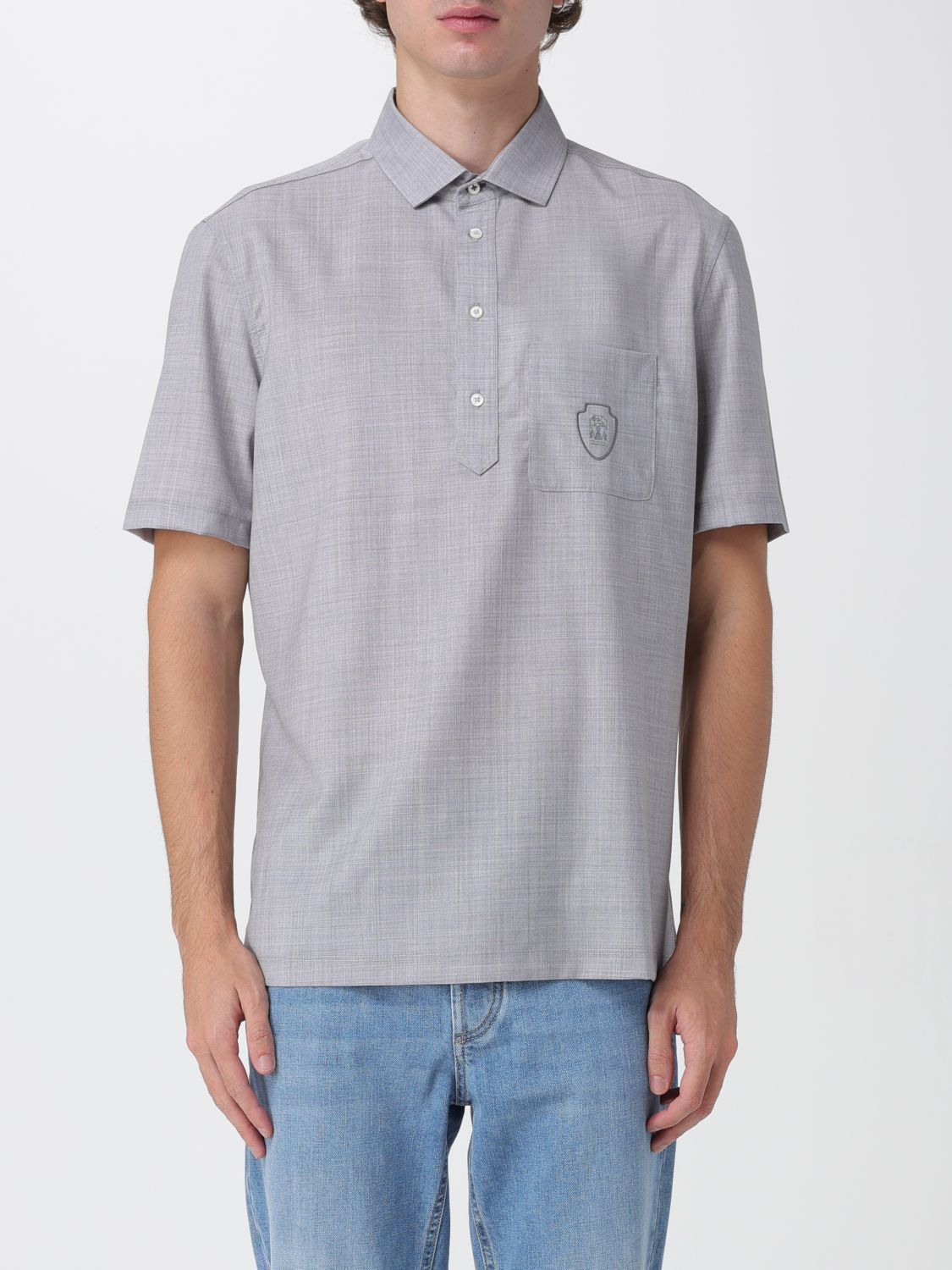 Brunello Cucinelli Shirt Men Pearl