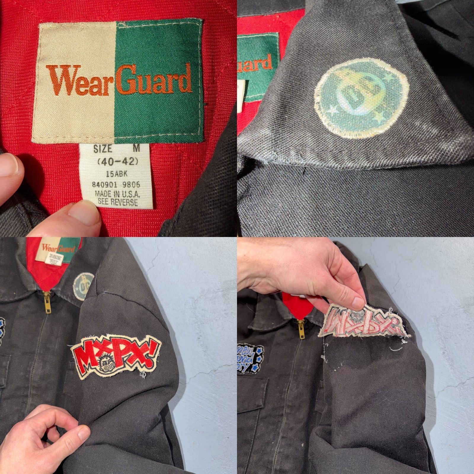 Vintage VTG WearGuard Mechanic Work Jacket Bomber Jacket Jacket Men M Brown Embroidered Patches Y2K Vibe Vintage Patchwork Cars Grunge 90s Fall Spring Winter Size US M / EU 48-50 / 2 - 8 Thumbnail