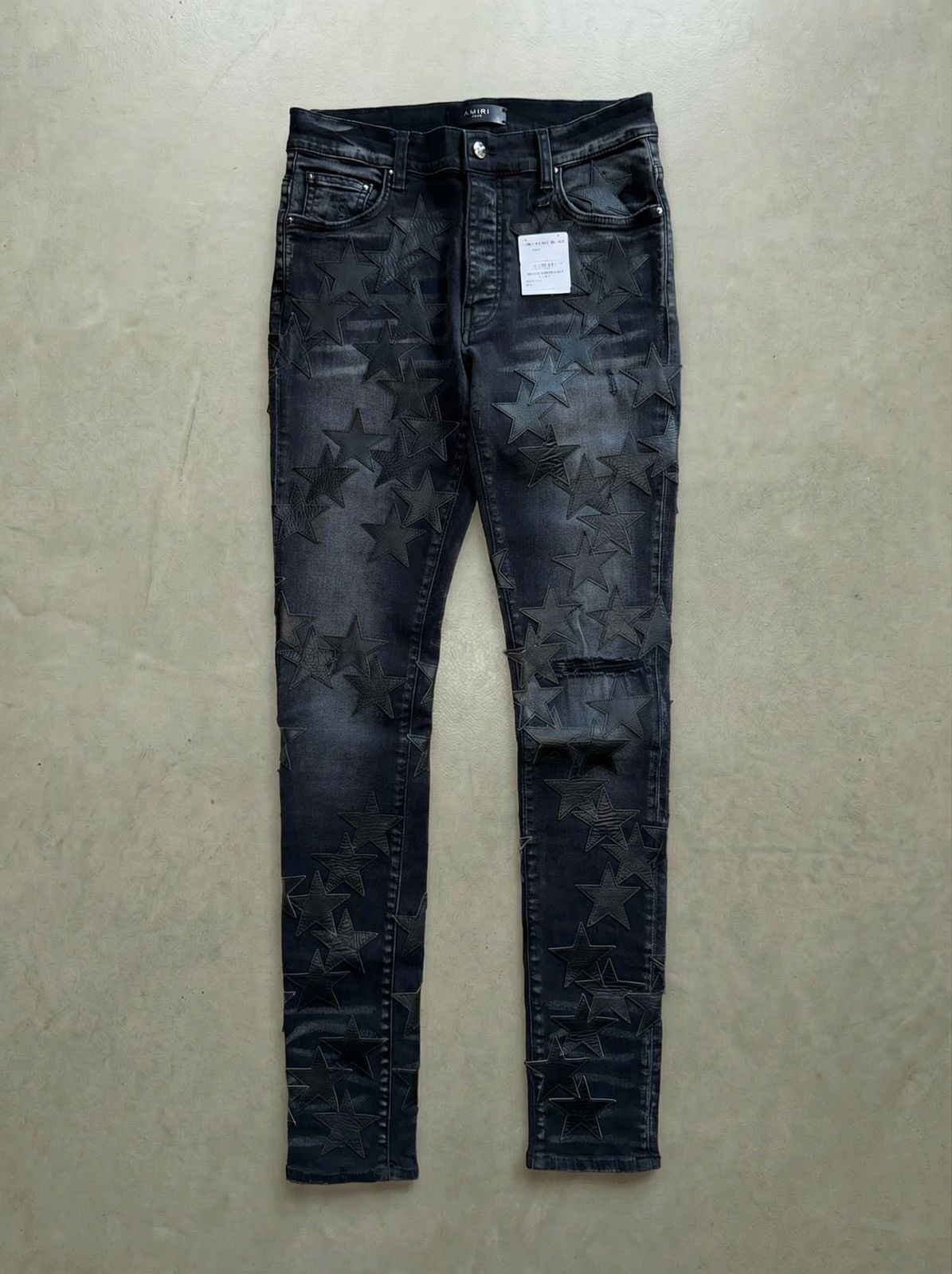 Amiri Amiri Chemist leather star aged jeans Size US 30 / EU 46 - 1 Thumbnail