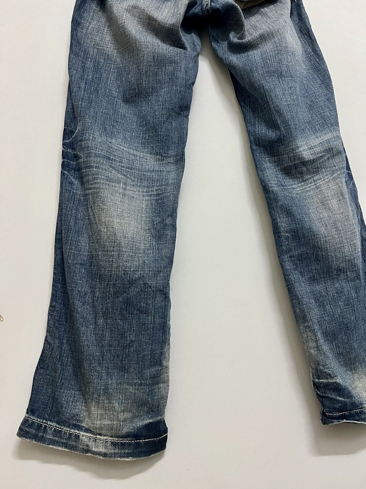 Japanese Brand FLASH REPORT JAPAN MUDWASH SMOKE FLARE JEANS Size US 33 - 14 Thumbnail