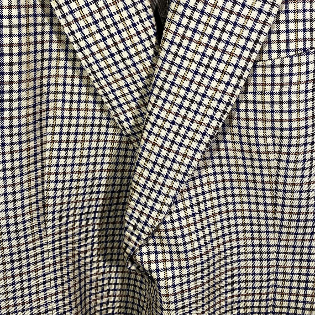 Burberry Veste Costume Blazer Tartan Bennet-S Laine Vintage Burberry Size 38R - 4 Thumbnail