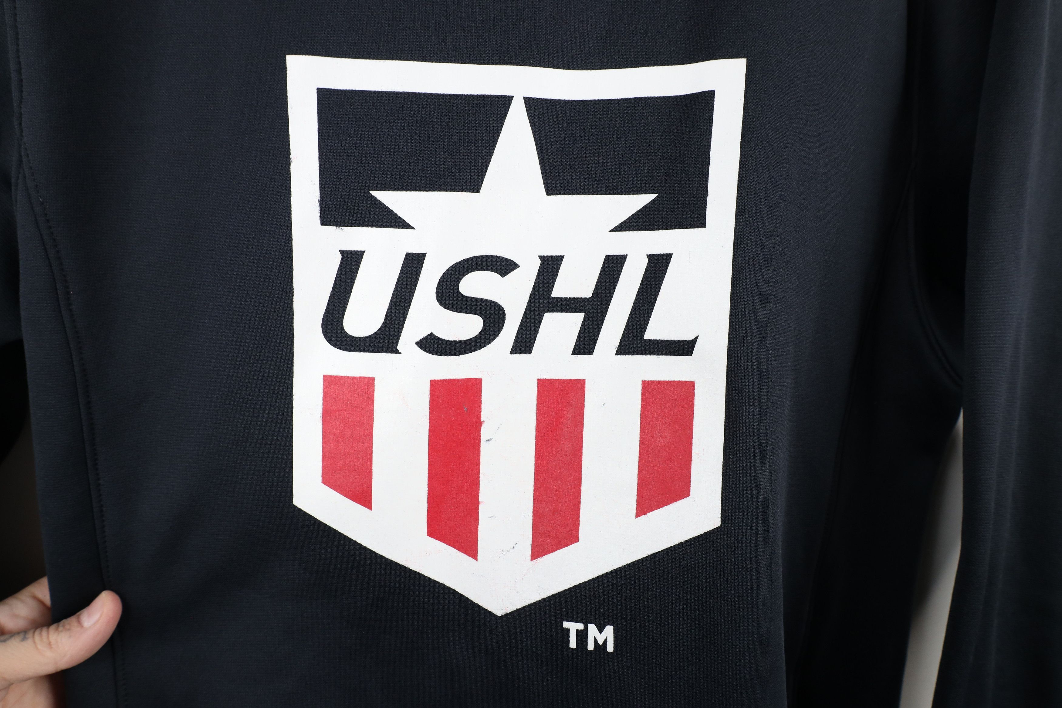 Under Armour × Vintage Under Armour USHL United States Hockey League Hoodie Black Size US S / EU 44-46 / 1 - 5 Thumbnail