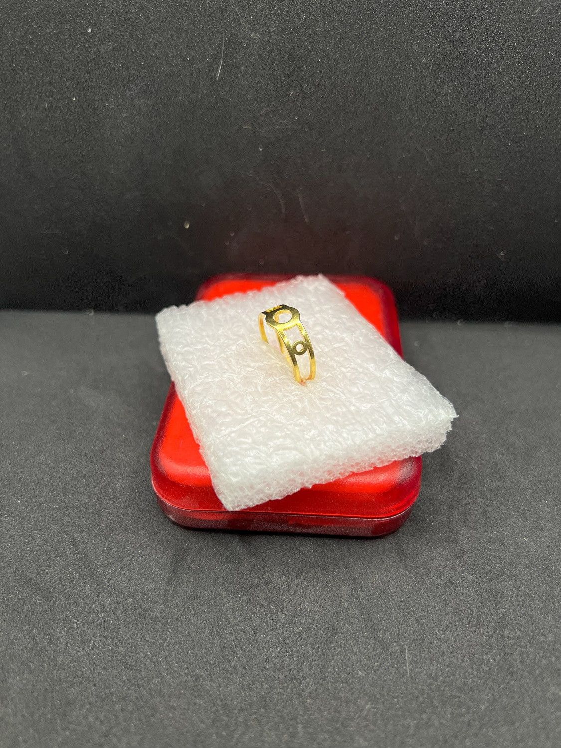 Jewelry Gold circle ring - size 7.5 Size ONE SIZE - 2 Thumbnail