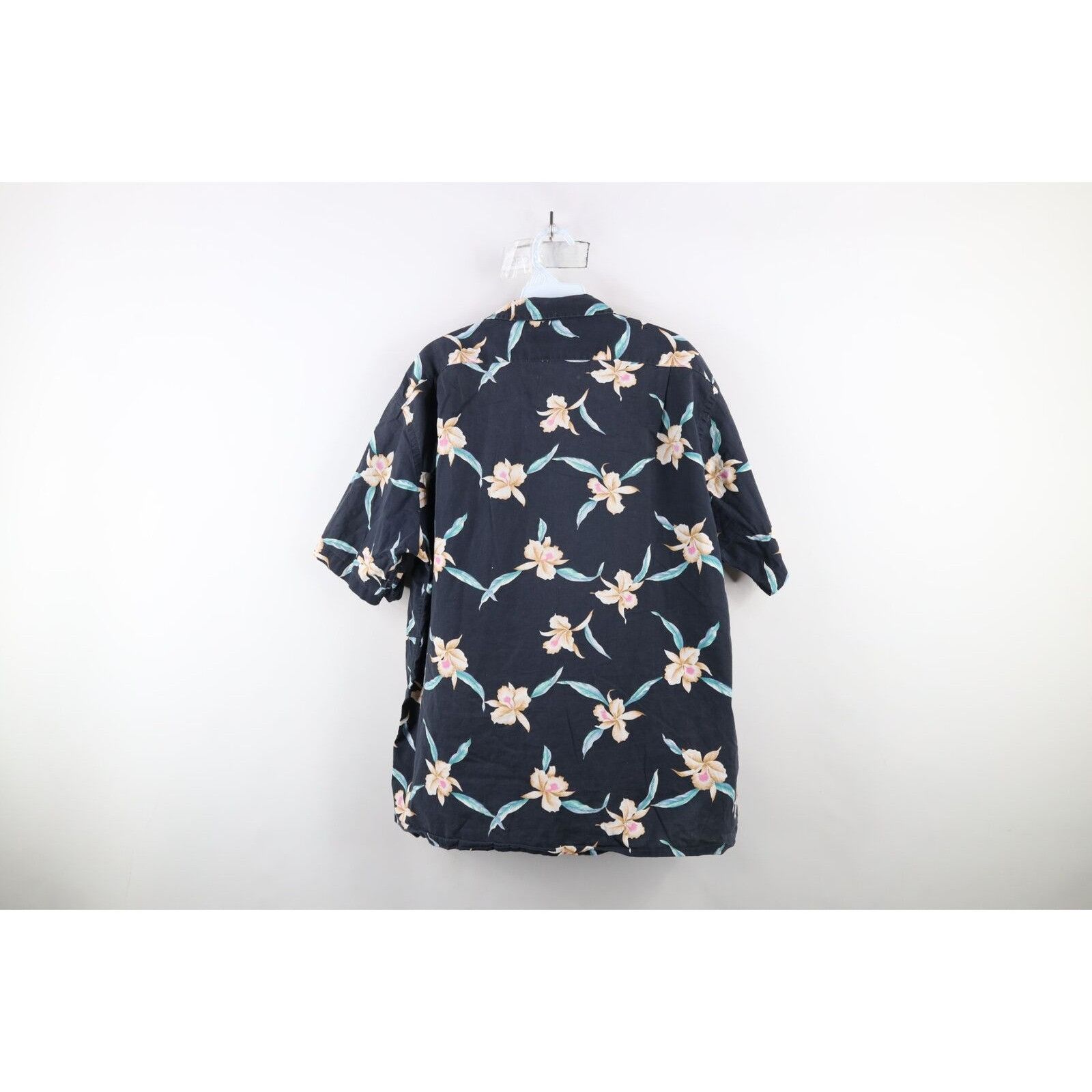 Lands' End × Vintage Vintage 90s Lands End Flower Camp Hawaiian Button Shirt Size US XL / EU 56 / 4 - 10 Thumbnail