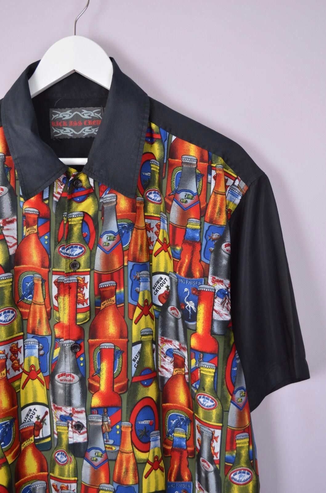 Other Vintage Bottle Rows Aloha Hawaiian Beach S/S Shirt Sz XL 90s Size US XL / EU 56 / 4 - 4 Thumbnail