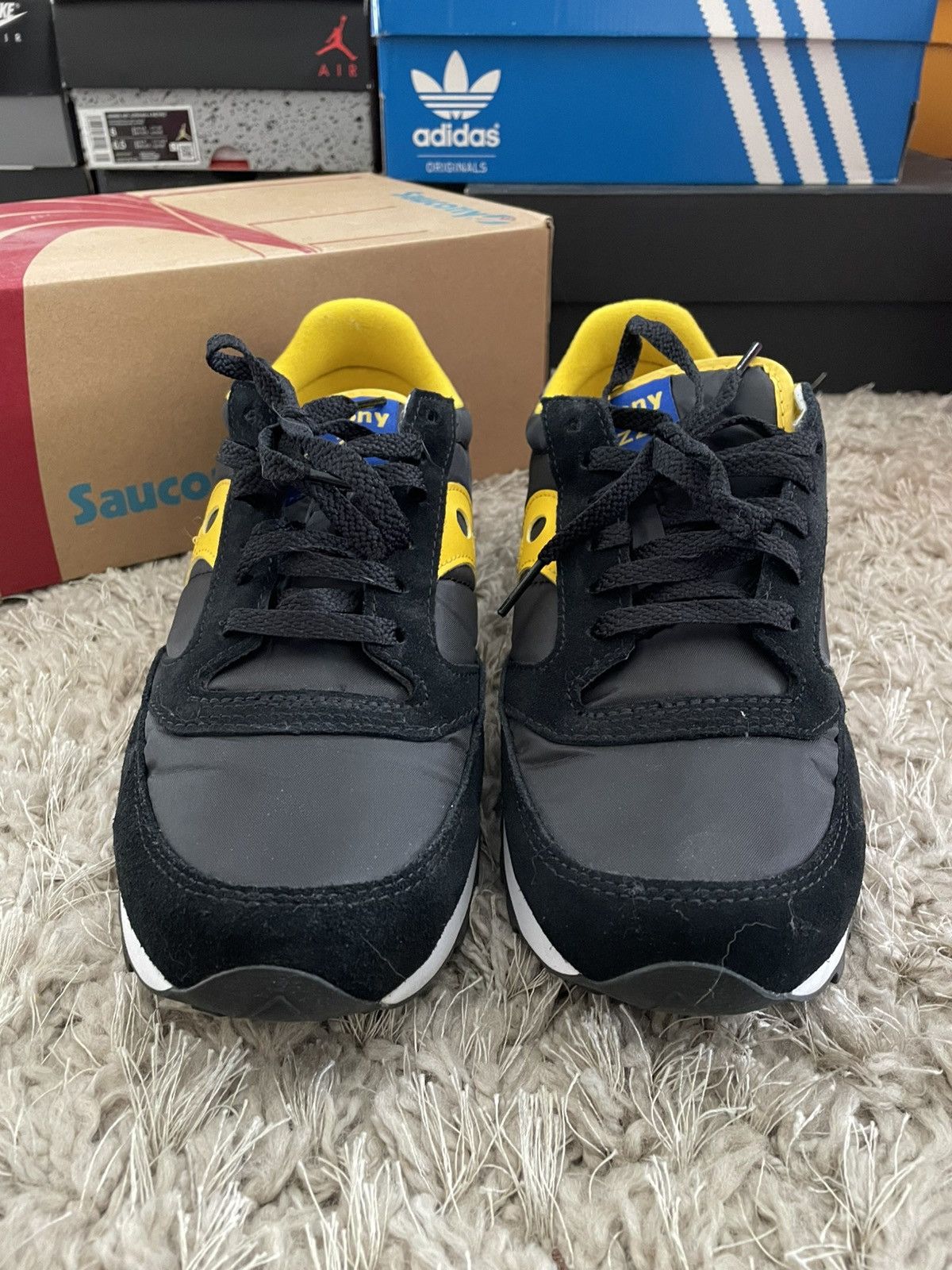 Saucony Saucony Jazz Original Black Yellow Blue Size US 10 / EU 43 - 4 Thumbnail