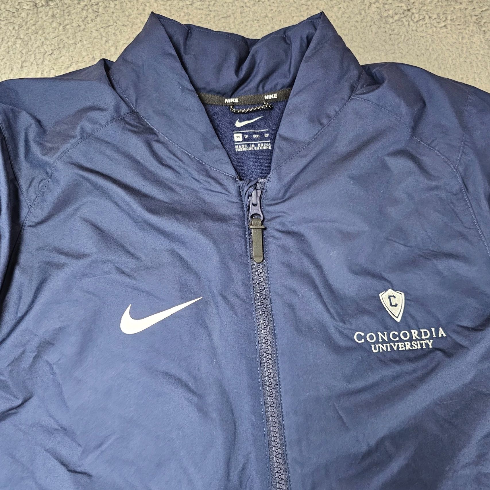 Nike Nike Jacket Mens XS Navy Bomber Puffer Goose Down Fill Full Zip Outdoor Size US XS / EU 42 / 0 - 2 Thumbnail