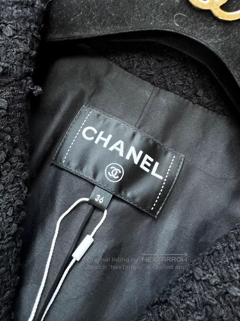 Chanel Chanel 23S black double-breasted glazed crystal buckle twe Size XS / US 0-2 / IT 36-38 - 5 Thumbnail
